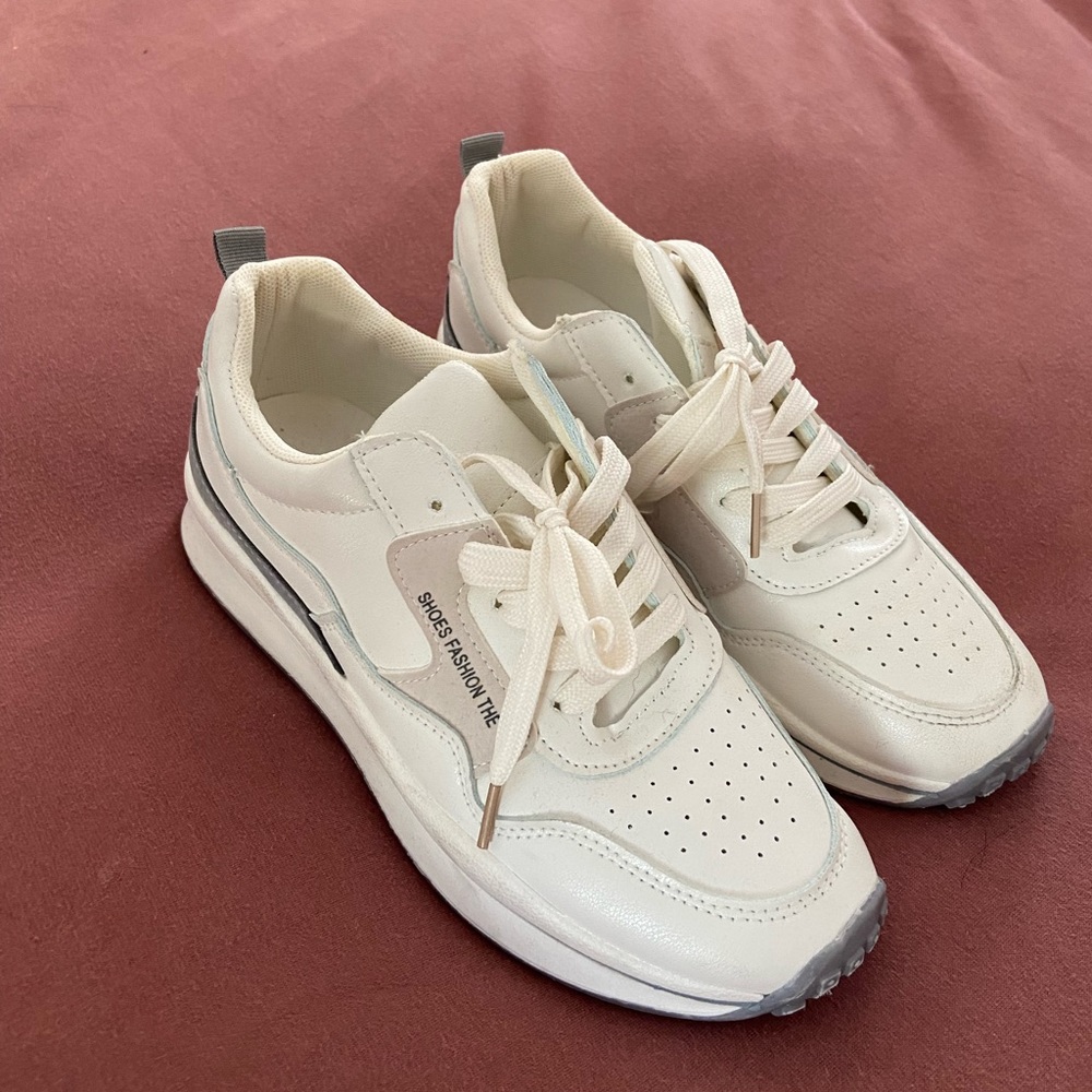 White fashion sneakers